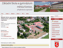 Tablet Screenshot of gymnazium-konice.cz